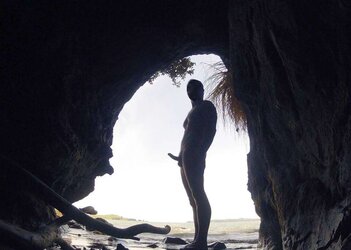 Bare at a public beach