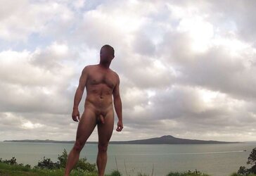 Bare at a public beach