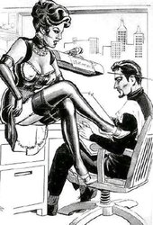 High-Heeled Slippers And Leather