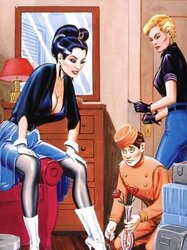 High-Heeled Slippers And Leather