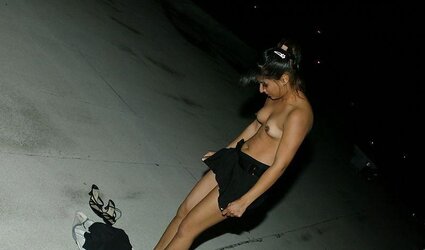 Mischievous turkish whore posing in the street