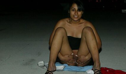 Mischievous turkish whore posing in the street