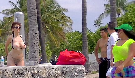 Exhibitionist Wives Taunting In Public Places