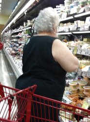 Candid mature Granny bums