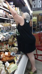 Candid mature Granny bums
