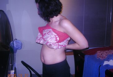 Inexperienced Holly Flashing Bosom