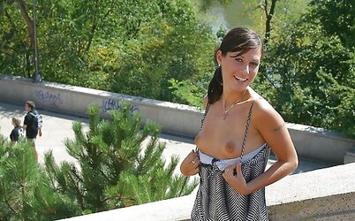 Showing boobs 1.