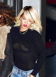Rihanna bra-less in Montreal WATCH-THRU BOOBIES