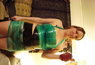 Spandex and Vinyl and Plastic Wrap