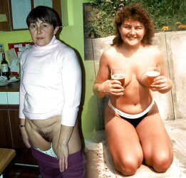Clothed unwrapped mature