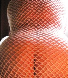White fishnet top