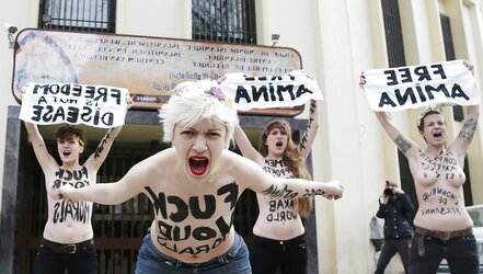 Femen 2013-04-04 Braless Jihad protest day