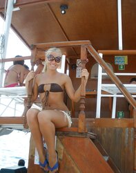 Red-Hot light-haired female on holidays