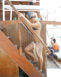 Red-Hot light-haired female on holidays