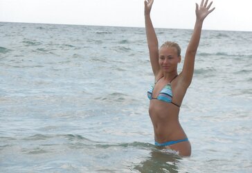 Red-Hot light-haired female on holidays