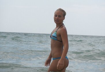 Red-Hot light-haired female on holidays