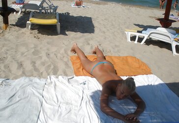 Red-Hot light-haired female on holidays