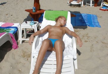 Red-Hot light-haired female on holidays
