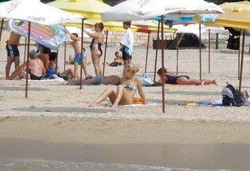 Red-Hot light-haired female on holidays
