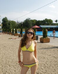 Red-Hot light-haired female on holidays