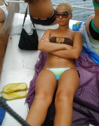Red-Hot light-haired female on holidays