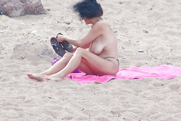 Mature on a beach in Corfu