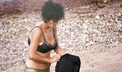 Mature on a beach in Corfu