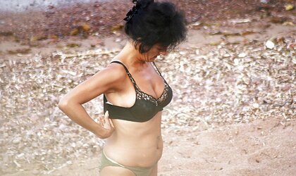 Mature on a beach in Corfu