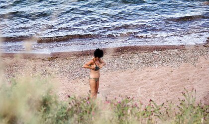 Mature on a beach in Corfu