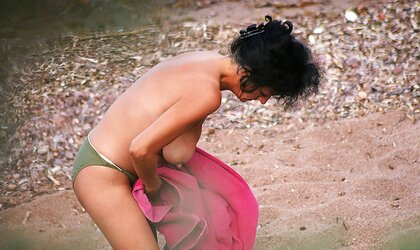 Mature on a beach in Corfu