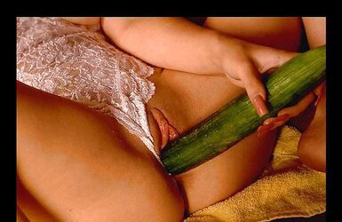 Dark Haired truly enjoys her vegetables