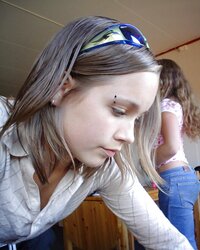 Junges Damsel hat Spass