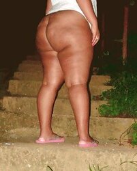 Dark-Hued stunner with stunning thighs and donk