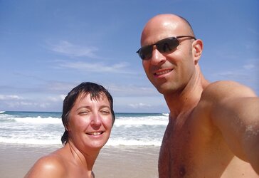 A la plage ... le vent me caresse