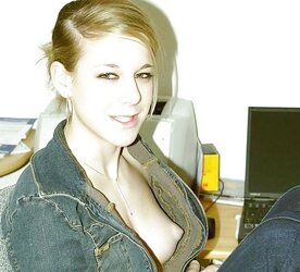 Down Half-Shirt Glide Nip,By Blondelover.