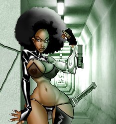 Luxurious Ebony Gals... Gaps Caboose and Great Muff