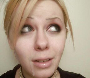 Facials on crazy emo teenagers