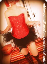 Her jummy backside wearing lingeries or costumes