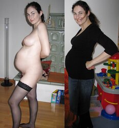 Clothed stripped Pregnant