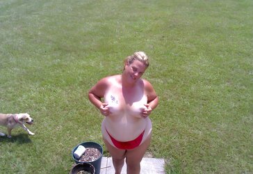 My baby in the yard