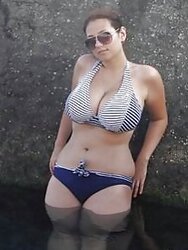 Bikini bathing suit brassiere plumper mature clad teenager ginormous fun bags