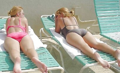 Bikini bathing suit brassiere plumper mature clad teenager ginormous fun bags