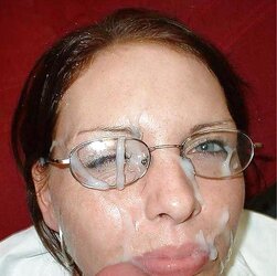 Dolls in glasses and caked in jism