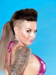 Christy Mack - Purple Bathing Suit