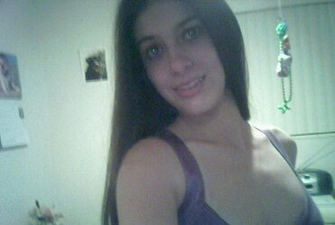 Dark Haired chubby teenager showcases her wooly cunny