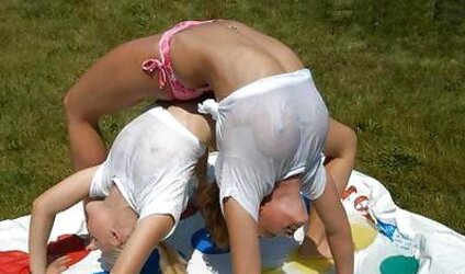 Magnificent Teenagers Playing Twister