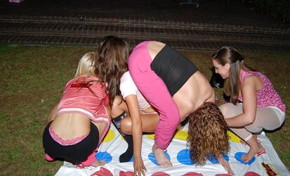 Magnificent Teenagers Playing Twister