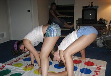 Magnificent Teenagers Playing Twister