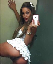 Hefty white pearly gigantic bootie