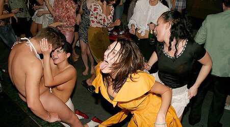 Lots of nymphs partying with men